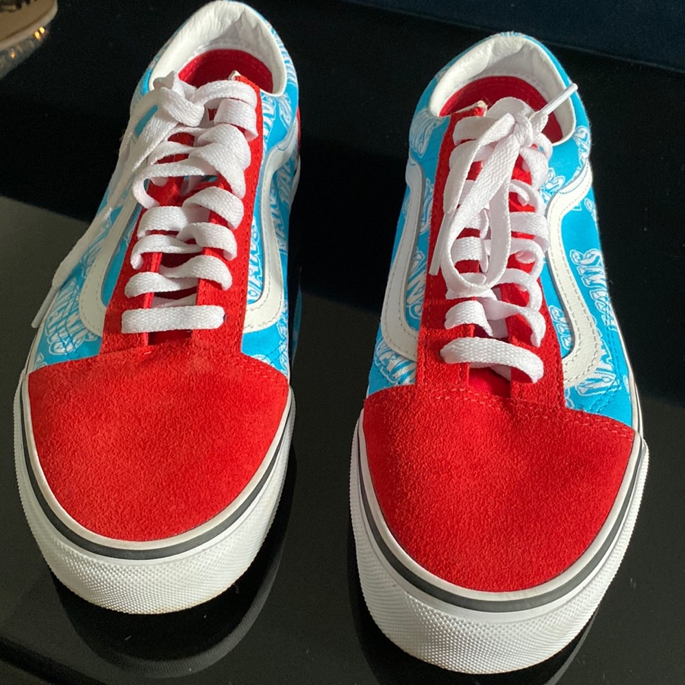 Red and White Vans
